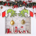 thumbnail image 2 of Decoración navideña, colgante de puerta de madera, adorno navideño, mano de ladrón, decoraciones de pared para el hogar, rojo, verde, 2 uds., 2 of 5