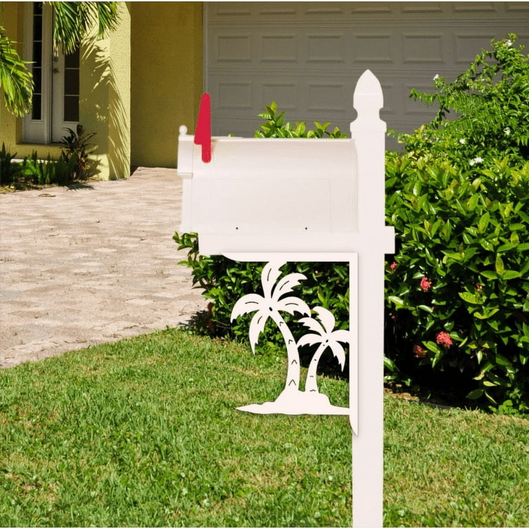 Mailbox Bracket - Palm Tree Large 16x21 inch, outlet Custom Mailbox, Coastal, Tropical, Bracket, Outdoor Decor, Mailbox & Post Not Included