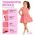 thumbnail image 4 of MISS POPULAR Girls 3 Pack Tank Skater Dress Soft Cotton Cute Designs Spring Summer | Sizes 4-16, 4 of 7