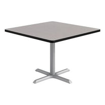 KFI Studios 42in Square Dining Table - Gray Top - Silver Base