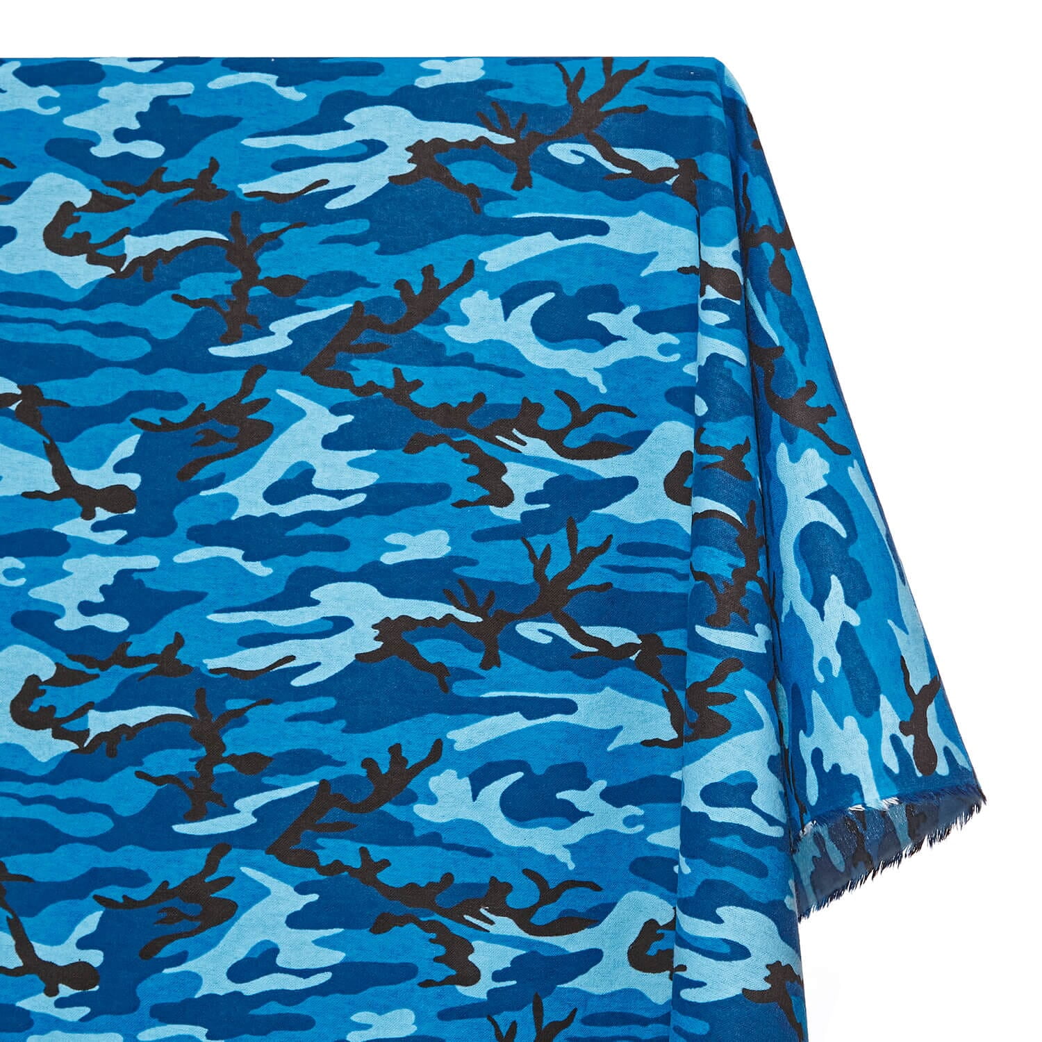 Cotton Flannel Fabric Camouflage Printed Hypoallergenic Lightweight Brushed By The Yard For Sewing Apparel, Accessories, & Décor - Turquoise (5 Yards)