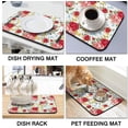 thumbnail image 2 of Coffee Bar Mat Accessories for Countertop Absorbent Anti-Slip Silicone Pioneer Flower Dish Drying Mats for Kitchen Counter Draining Pad Decor Gift Fit Coffee Maker Coffee Pot Espresso Machine 19x12in, 2 of 6