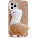 thumbnail image 1 of Funda para iPhone 11, muñeca de juguete de dibujos animados, funda suave y esponjosa en 3D, de piel de animal, compatible con funda para iPhone (iPhone 11, marrón alpaca), 1 of 1