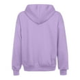 thumbnail image 6 of Qwertyu Womens Hoodies Full Zip Up Jackets with Pockets for Women Cotton Plain Hoodie Outwear Drawstring Hooded Sweatshirt Coat Purple M, 6 of 6