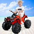 thumbnail image 2 of 4 Wheeler ATV for Boys, Ride on Car ATV for Kids, 12V Battery Operated Kids Electric Cars with Headlights, MP3, USB, Volume Control, Electric Ride on Toys for Tolders, Two Speed Mode, Q16627, 2 of 14
