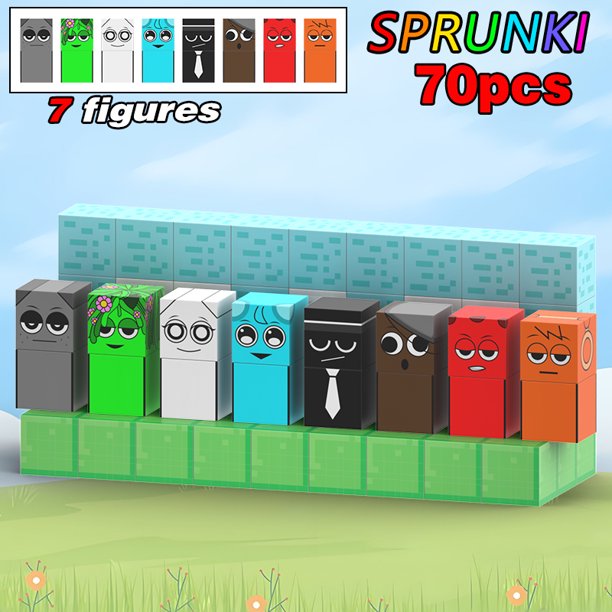 MOC Incredibox Sprunki bloques magnéticos juego de música 8 figuras juguetes de cubo magnético para educación sensorial STEM juguetes magnéticos preescolares