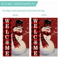 thumbnail image 3 of Welcome Christmas Garden Flag Double Sided Snowman with Buffalo Plaid Scarf Garden Flag, Winter Christmas Rustic Yard Outdoor Decoration 12.5 x 18 Inch, 3 of 6