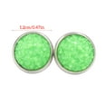 thumbnail image 4 of Pendientes Gotas Minnieouse acero inoxidable Galvanoplastia fina Ligero Magnífico regalo para boda Verde claro, 4 of 6