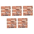 thumbnail image 4 of IDEANATEGRATE 5Pcs 3D Brick Pattern Wall Sticker Removable Brick Wallpaper For Living Room Simple Style, 4 of 8