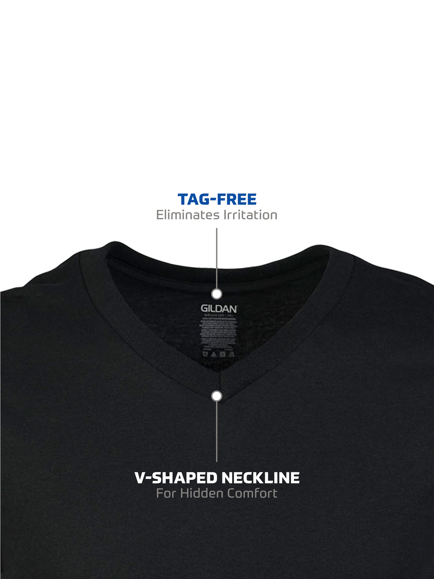 Gildan Adult Men's Short Sleeve V-Neck Assorted Color T-Shirt, 5-Pack, Sizes S-2XL - image 2 of 5