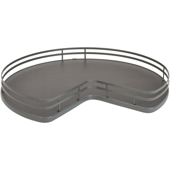 Rev-A-Shelf 53-401-32Bs-1 Contemporary Single 1 Shelf 32" Kidney Shaped Lazy Susan - Grey