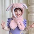 thumbnail image 4 of Herrnalise Winter Children Cute Rabbit Hat Windproof Warm Kids Ear Protection Hat Scarf Cap, 4 of 8