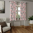 thumbnail image 2 of Ambesonne Feminine Grommet Curtain, Stiletto Shoes Female Art, 50" x 63", Scarlet Beige Black, 2 of 6