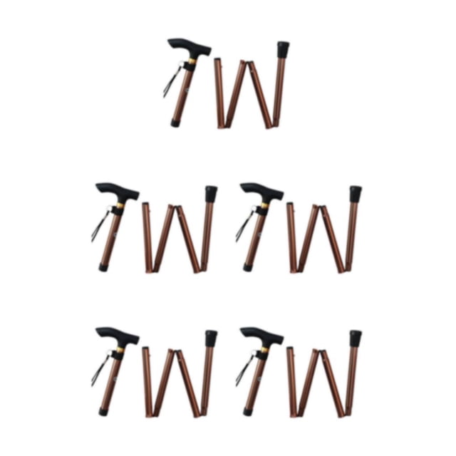 Minnieouse Muletas Bastones plegables ajustables de 4 secciones Bastones para correr Trail Type8 NO8