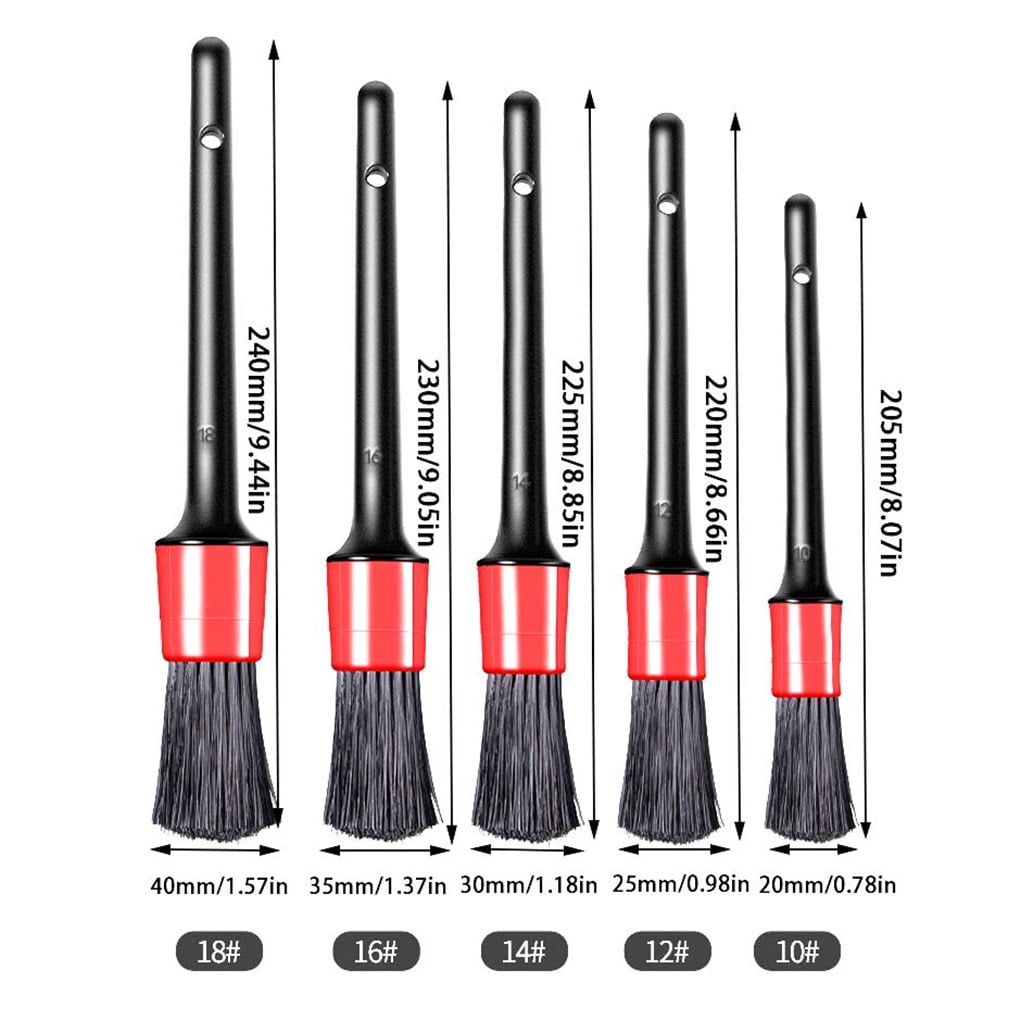 Good-Life 5Pcs Car Detailing Brush Fiber Auto Interior Dust Clean Kits Car Detail Cleaning Tools
