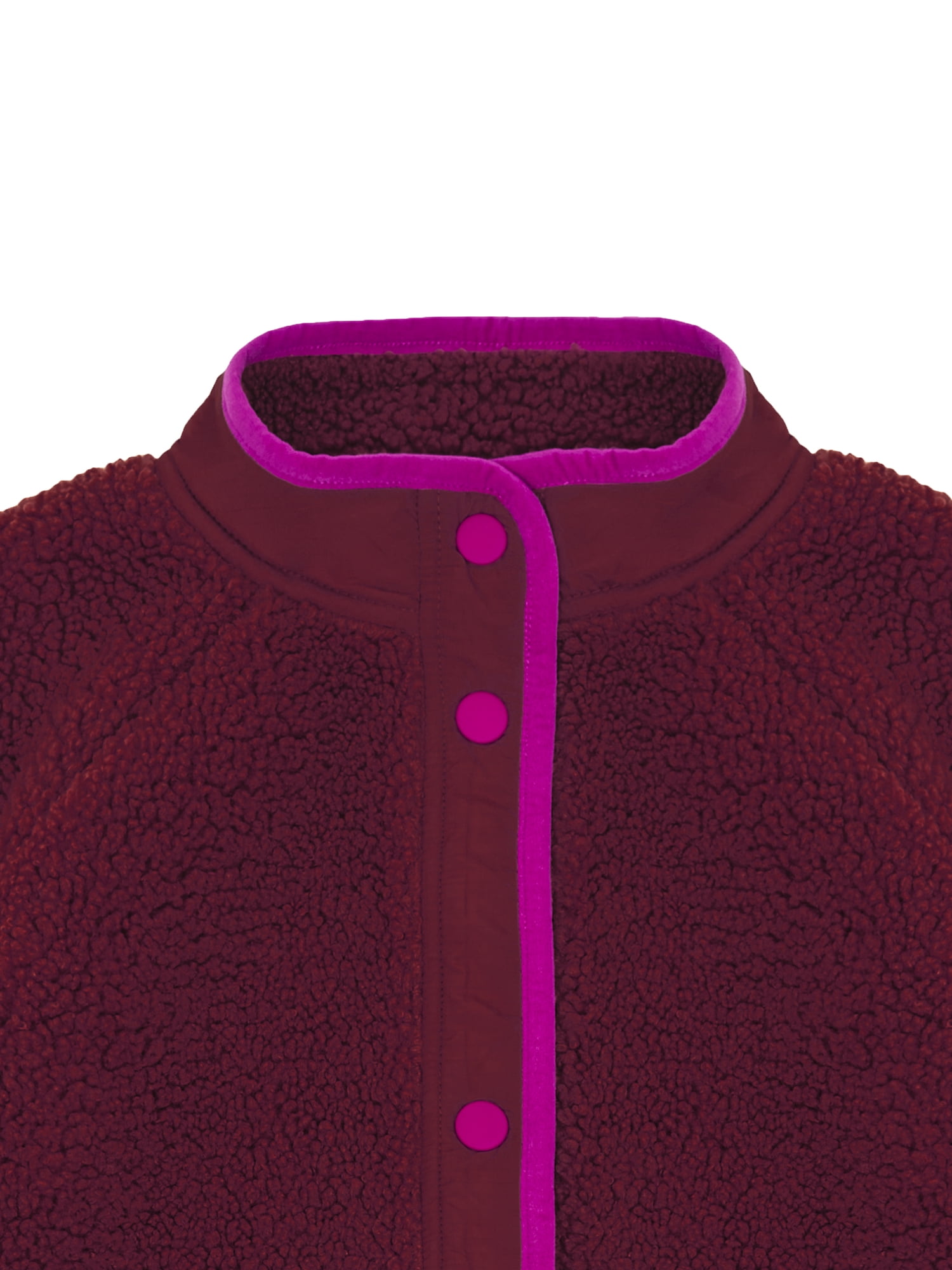 Wonder Nation Big Girls Boucle Mixed Media Jacket, Sizes 4-18