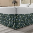 thumbnail image 1 of Botanical Bed Skirt, Forest Elements and Blots Branches and Leaves, Elastic Bedskirt Dust Ruffle Wrap Around for Bedding Decor, 4 Sizes, Multicolor, by Ambesonne, 1 of 2