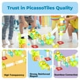 thumbnail image 5 of PicassoTiles Mini Marble Run Magnetic Tiles for Kids – 45PCS STEM Construction Building Blocks Race Track Travel Toy Set, 5 of 9