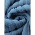 thumbnail image 5 of INSPIRAR CHIC Conjuntos de Pijamas de Punto Acanalado para Mujeres de 2 Piezas, Parte Superior de Manga Larga y Pantalones, Ropa de Dormir, PJs, Conjuntos de Ropa de Estar en Azul Oscuro, 5 of 5