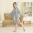 thumbnail image 4 of FORMRS Niños Bathrobe Unisex Hooded Robe Soft Plush Pajamas Sleepwear, Size 10-12T, Colorful Art Pattern, 4 of 7