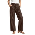 thumbnail image 2 of Miqool Women's Cargo Jeans High Waisted Straight Leg Denim Pants Casual Trendy Baggy Trousers with Pockets, 2 of 9