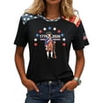 thumbnail image 4 of idosla 250 Anniversary USA Shirt Women's Short Sleeve T-Shirt Patriotic American Flag Eagle Tops 1776-2026 Tshirt Gifts (Brick Red, 3XL), 4 of 7