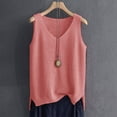 thumbnail image 2 of Taqqpue Women's Knit Tank Top Summer Sleeveless V Neck Shirts Comfy Breathable Loose Fit Casual Blouse Tee, 2 of 2