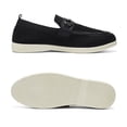 thumbnail image 5 of Black Mens Loafers Slip On Perforated Breathable Comfortable Lightweight Casual Footwear Suitable For Daily And Outdoor Wear Size 41, 5 of 9