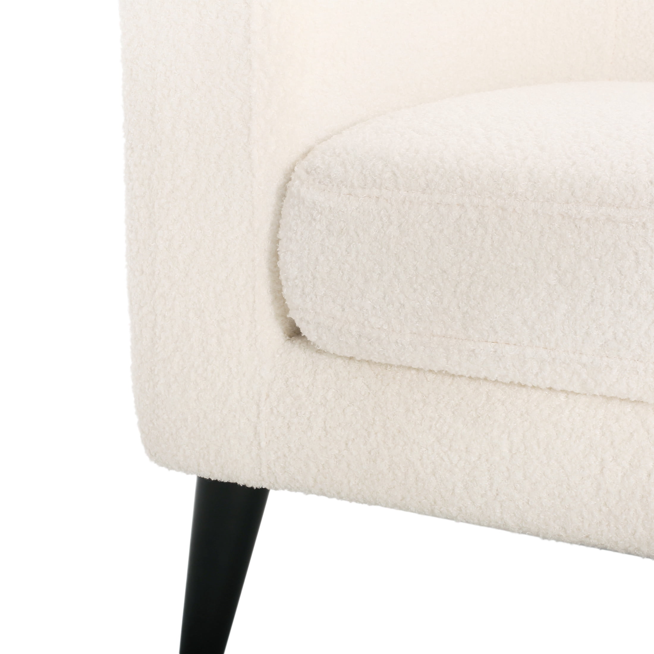 Noble House Modern Fabric Loveseat Indoor Seating  for Living Room,Bedroom,Apartment recommended, White