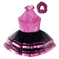 thumbnail image 4 of YONGHS Kids Girls Sparkle Hip Hop Jazz Dance Outfits Gymnastic Ballet Leotard Tutu Dress Rose 8, 4 of 6