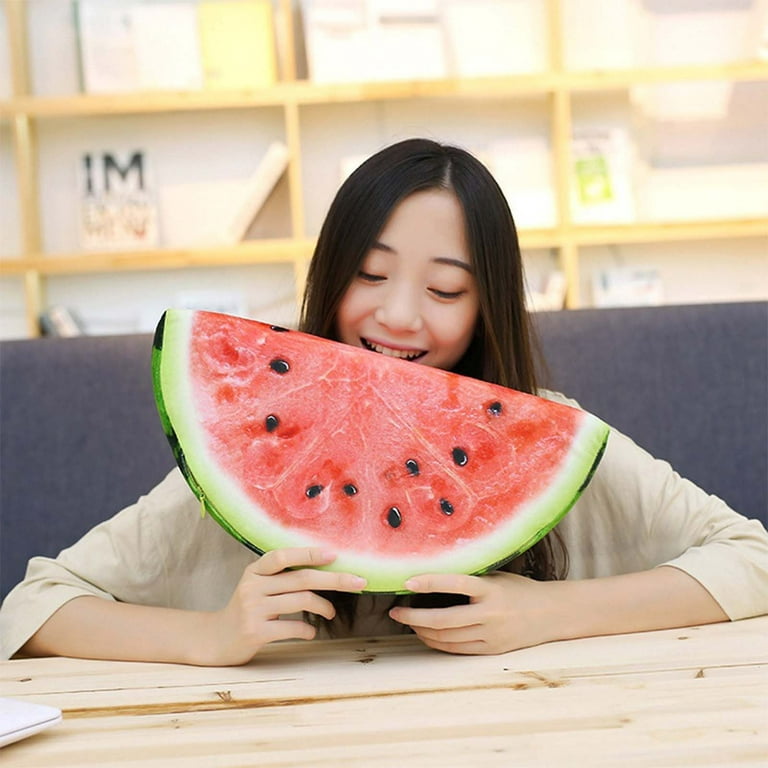 1pc Watermelon Shaped Decorative Pillow, Cute Small Couch Pillow