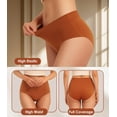 thumbnail image 5 of Womens Underwear Seamless Full Coverage Breathable Briefs No Show Silky Stretch High Waisted Ladies Panties 6 Pack, 5 of 7