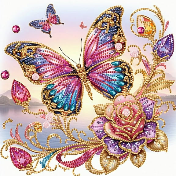 Purple Butterfly Diamond Art Painting Kit