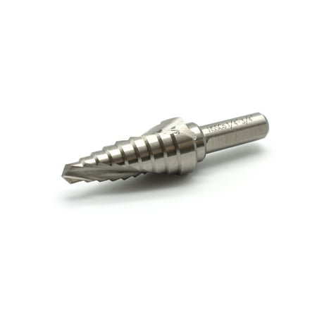 

TEMO M35 Cobalt Spiral Flute Type Step Drill 9 Size from 1/4 Inch (6.4 mm) To 3/4 Inch (19 mm) 3/8 Inch (9.5mm) Shank