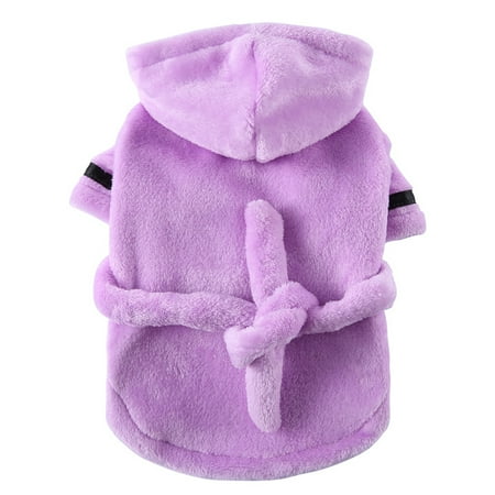 

DogEasyWearDogTowelLuxuriouslySoft100%MicrofiberPetBathrobeSuperAbsorbentwithWaistBelt&Hood.PerfectforDailywear SpecialOccasions WeekendParties Halloween Christmas Birthdays Purple XL F42131