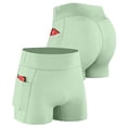 thumbnail image 4 of Men's High Waist Compression Athletic Shorts with Pockets, Breathable Tight Fit Gym Training 3 Inch Inseam Workout Bottoms for Running and Fitness, 4 of 6