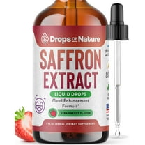 Drops of Nature Saffron Liquid Supplement for Mood, Antioxidant & Eye Health Support, 2 fl oz