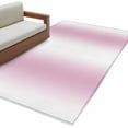 thumbnail image 2 of 2.7x5 Area Rugs, Pink White Ombre Non-Skid Rubber Backing Large Rectangle Rugs - Living Room Bedroom Home Office, Modern Abstract Art Farmhouse Gradient Indoor Floor Mat Carpets Washable Rug, 2 of 9
