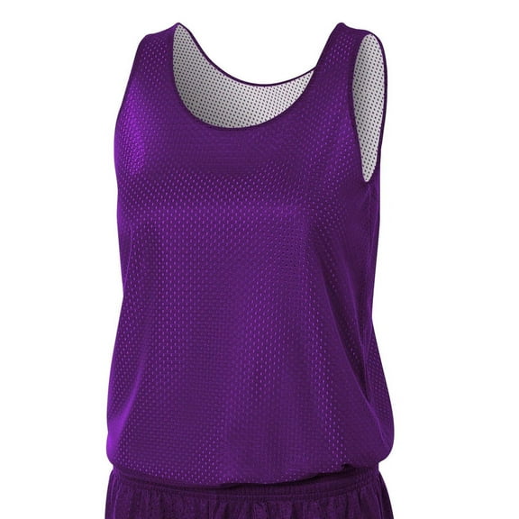 A4 Reversible Mesh Tank For Women in Purple/White | NW1000