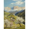 thumbnail image 3 of Konrad Petrides 14x18 Black Modern Framed Museum Art Print Titled - Sankt Cyprian in Tiers with the Rose Garden, 3 of 5