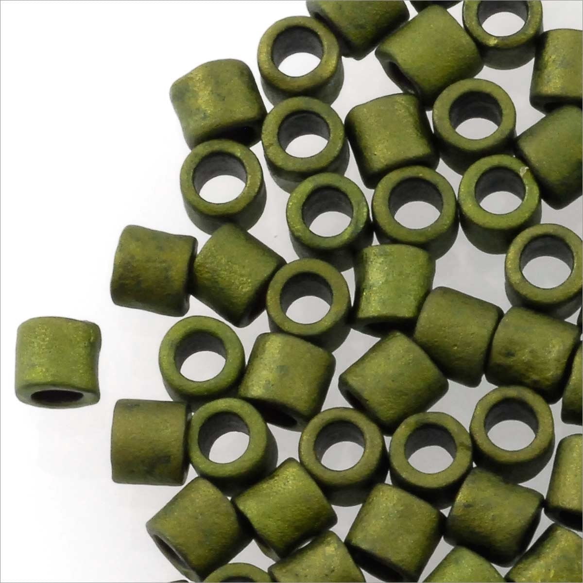 Miyuki Delica Seed Bead 8/0 Metallic Matte Camo Green