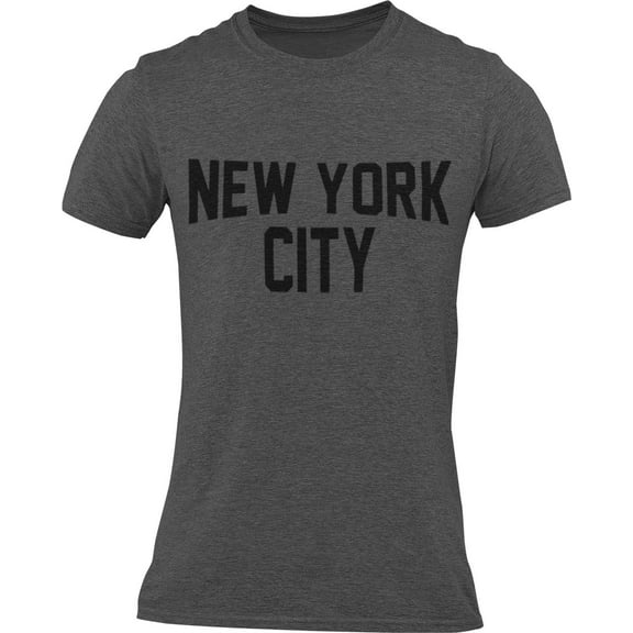 Men's New York City Tee Dark Heather/Black Print, XL