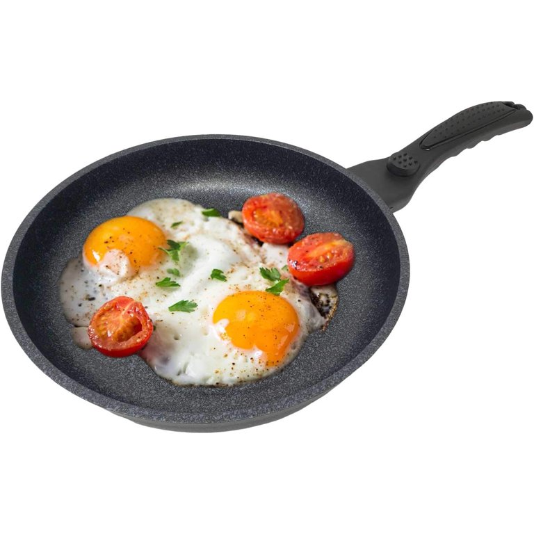 8 in Smart Home Aluminum Ceramic Coated Nonstick Fry Pan With Cool Touch  Handle