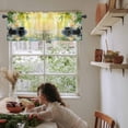 thumbnail image 6 of nqOlkjepod Zen Stones Farmhouse Short Window Curtain Valances, Nature Water Reflection Floral Farmhouse Rod Pocket Kitchen Valances for Living Room Bedroom Bathroom Cafe, 1 Panel - 42" x 12", 6 of 8