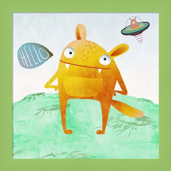 Great Art Now Alien Friend #4 by Skip Teller, Framed Wall Art, 14W x 14H