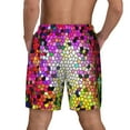 thumbnail image 4 of Goofa Colorful Tie Dye Stained Glass 3 Printed Men's Swim Trunks Board Shorts Quick Dry Mens Swimming Trunks with Compression Liner,Breathable Fit Hawaii Beach Shorts-XX-Large, 4 of 9