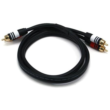 UPC: 0844660028697 | Monoprice 3ft Premium 2 RCA Plug/2 RCA Plug M/M 22AWG Cable – Black