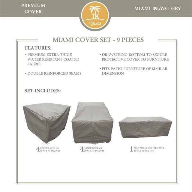 Housse de Protection MIAMI-09a en Gris