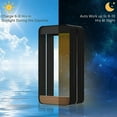 thumbnail image 6 of GRANDPATIO Outdoor Wall Lights Steel LED Solar Power Wall Sconce Shelf, Black, S-Rectangle, 6 of 6
