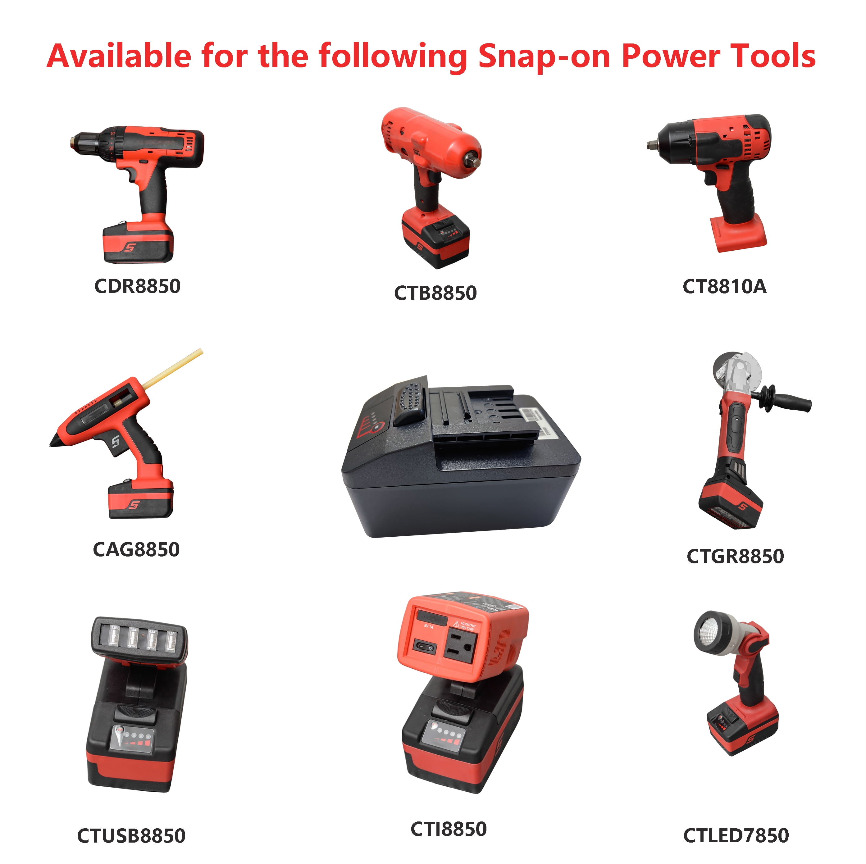 Powerwings Snap on 18V Battery CTB8185 Replace for Snap on CTB7185 CTB8187 CT8850 CT7850 CT8810 8815 CDR7850H 18V 4.0Ah Walmart